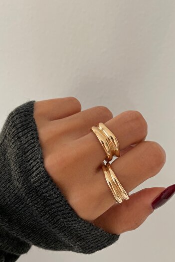 Lavian Accessories 2’li Geometric Band Yüzük Seti