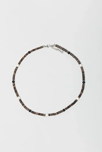 So CHIC... Pearl Stone 55 cm Steel Men's Necklace