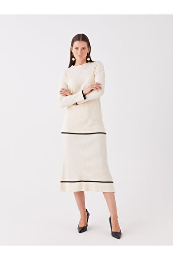 LC Waikiki Women's - Plain Knitwear Skirt with Elastic Waist