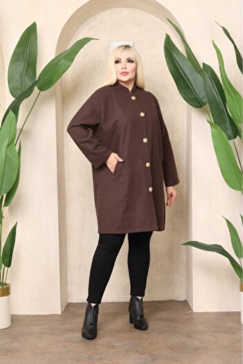 Büyük Beden Şık Moda Big Size Coat