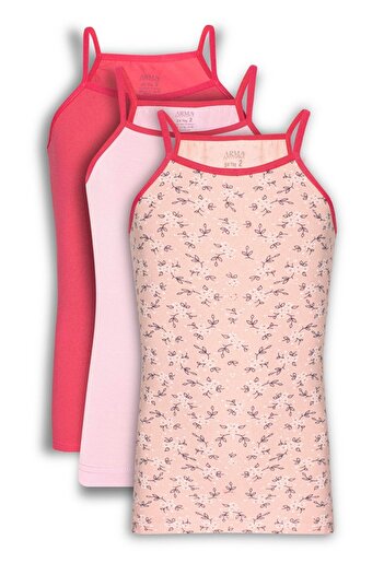Arma Yıldız Colorful Girl's Rope Strap Athlete Cotton Lycra 3 Pack
