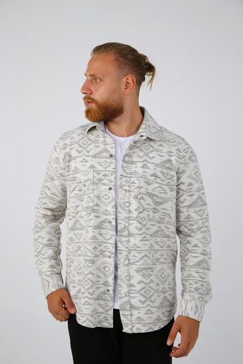 DAKSEL Brg Gray Comfortable Snap Shirt-Jacket