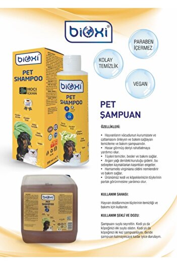 Bioxi Kuruluk Ve Karşıtı, Temizleyici Ve Besleyici , Kedi Ve Köpek Şampuanı 5 Lt