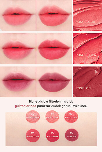 Missha Uzun Süre Kalıcı, Bulaşma Yapmayan, Kadifemsi Bitiş Sunan Tint Dare Tint Melty Velvet (Rose Letter)