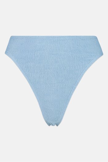 Free Society Women Textured High Waist Bikini Bottom, Blue