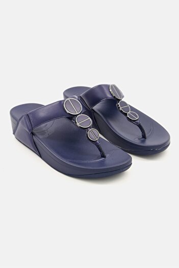 XOXO Women Slip On Open Toe Casual Sandals, Navy