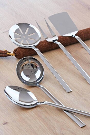 DMR LİFE 5 Piece Plain Diamond Service Set - 18/10