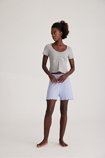 Katia&Bony Gray-Melange Women's Loungewear T-shirt
