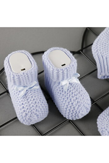bebegci Hat Gloves Booties 3-Piece Newborn Knitted Set