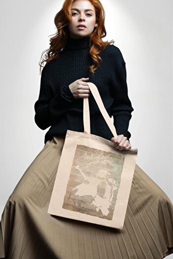 Angemiel Michael Jackson 35X40 Women's Men's Ecru Raw Cloth Bag