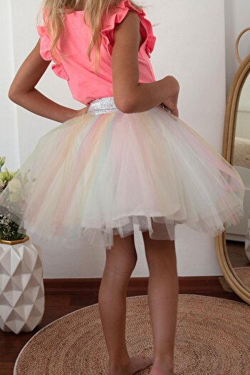 Breeze Colorful Girl's Tutu Skirt - 4-10 Years, Mixed Color