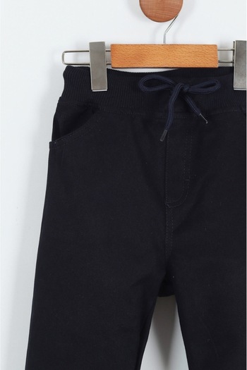 Poppins Kids Navy Blue Elastic Waist Children's Trousers
