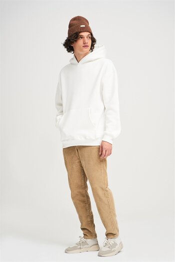 Trendiz Unisex Λευκό Φούτερ Basic Hoodie