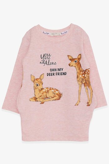 Breeze Girl's Tunic Gazelle Printed 1.5-5 Years, Salmon Melange