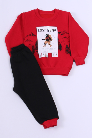 HÇM 3 Thread Tracksuit for Baby Boy - Teddy Bear Printed A40
