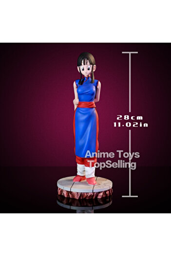 BANDAI Chichi 28cm Anime Dragon Ball Z Goku's wife Chichi Figure Chichi Figurine Pvc Statue Collection Mode