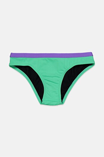 SPEEDO Women Plain Print Bikini Bottom, Green and Purple