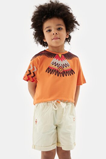Nebbati Bg Store Boys Ecru Shorts 23ss2nb3148
