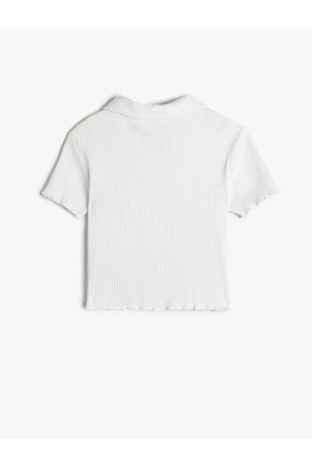 Koton Cotton Polo Neck Ribbed T-Shirt