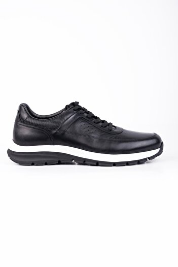 İmza Black 100% Leather Analin Lace-Up Casual Shoes 1033245161