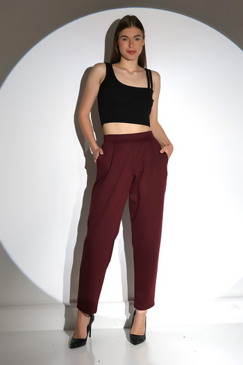 DİVİSTA Women's Knitted Back Waist Elastic Trousers