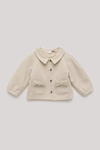 Layette BG Store Baby Girl Ecru Tracksuit Top