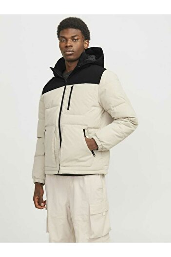 Jack & Jones Μπεζ ανδρικό μπουφάν Puffer - Jjeotto Sn, Moonbeam 12258416