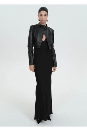 MANGO Woman Dress with Open Back and Low Neckline