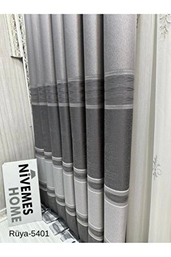 NİVEMESHOME Nivemeshome Dream Ft 671477   Silver V-5401 1/3 Κλείσιμο πλισέ κουρτίνα φόντου Apm