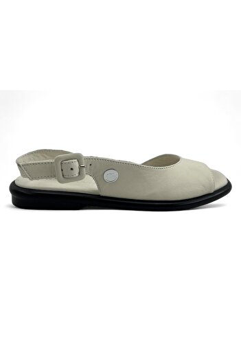 Mammamia 1720 Genuine Leather Daily Women's Sandals-Bone