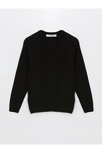 LC Waikiki Lcw Vision New Black Crew Neck Long Sleeve Boy Sweatshirt
