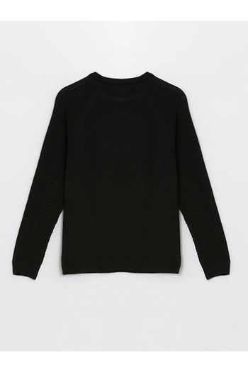 LC Waikiki Lcw Vision New Black Crew Neck Long Sleeve Boy Sweatshirt