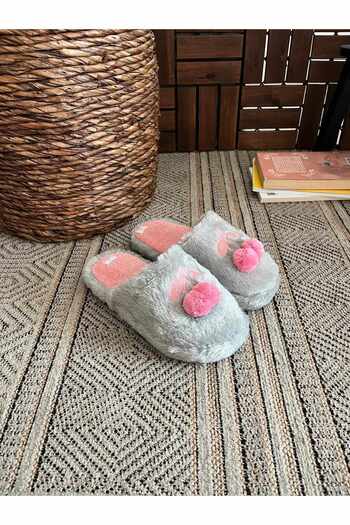 Behtah Kundura Fluffy Cherry Slippers - Women's House Slippers, Furry Slippers and Dowry Bundle
