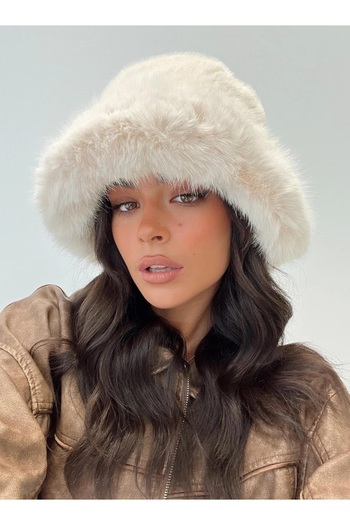 Goldmine Fur Plush Bucket Hat