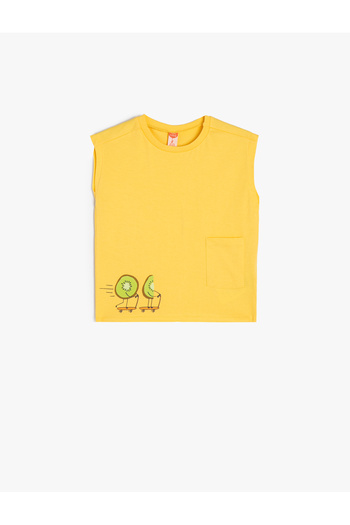 Koton Cotton Single Pocket Tank Top - Sleeveless