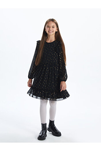 LC Waikiki Lw - Crew Neck Girl's Tulle Dress