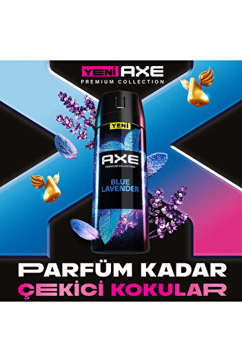 Axe Premium Collection Erkek Sprey Deodorant Blue Lavender 72 Saat Ferahlık 150 ml X3