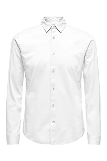 Only & Sons Onsrobin B/U Ls Stretch Shirt - Noos Frml 22031023   Bright White