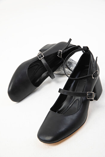 SOHO Classic Black Women's Heeled Shoes - 19918