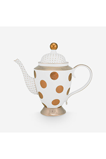 Pip Studio Dot Delight Beyaz Porselen Demlik 1200 Ml