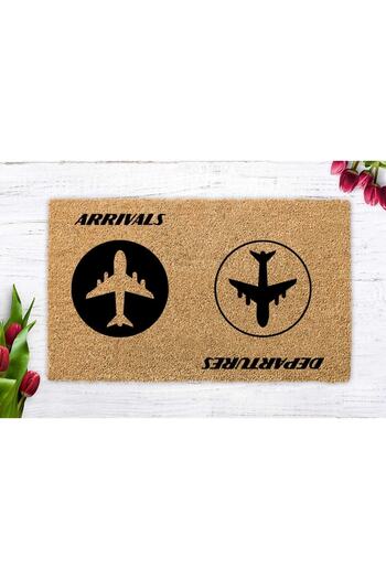 DefLife Home Arrivals Departures Door Mat / Koko Mat