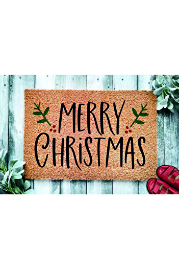 DefLife Home New Year Merry Christmas 2 Door Front Koko Mat