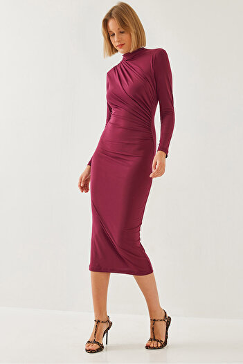 Bianco Lucci Women's Long Gathered Dress 377 60351136