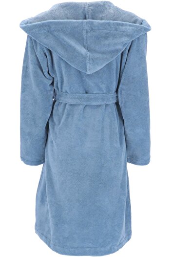 HIZSOY TEKSTİL 100% Cotton Hooded Women's / Men's Lux Robe - Royal Blue