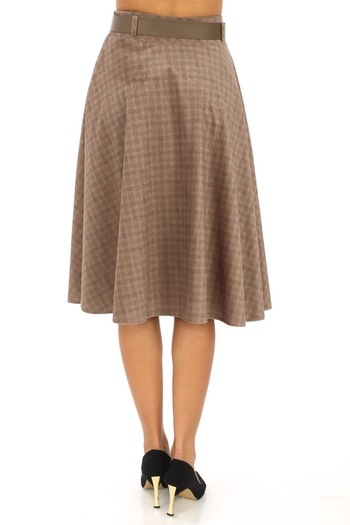 SORALLİNE 70 cm Long 780 Fantasy Beige Women's Personality Skirt