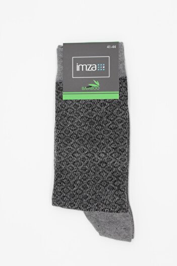 İmza Gray Patterned Bamboo Elastane Socks 1060235108
