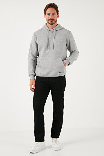 Buratti Slim Fit Hooded Kangaroo Pocket Soft Ribbed Sweat Men's Sweat 5905281