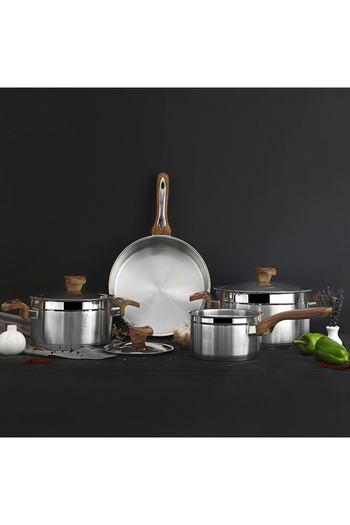 Serenk Definition 7 Piece Steel Pot Set