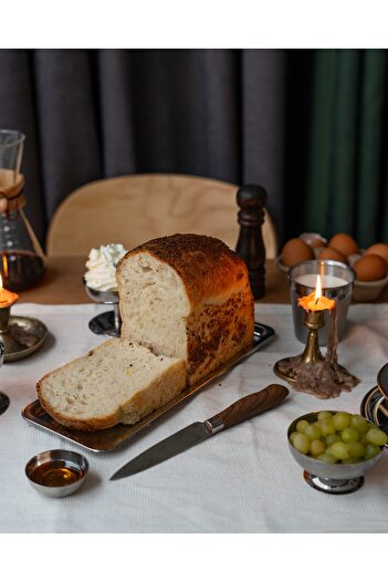 Beige & Stone Metal Baton Rectangular 33 cm Presentation Plate