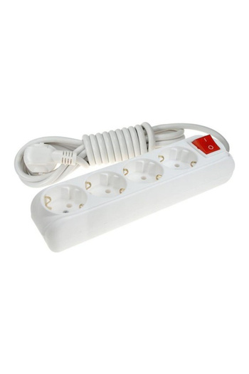 Almera 4-Plus Grounded 5Mt Group Socket with Switch